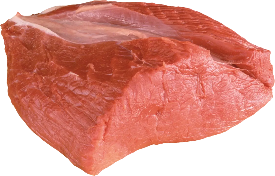 A rare beef shoulder, isolated on a white background.